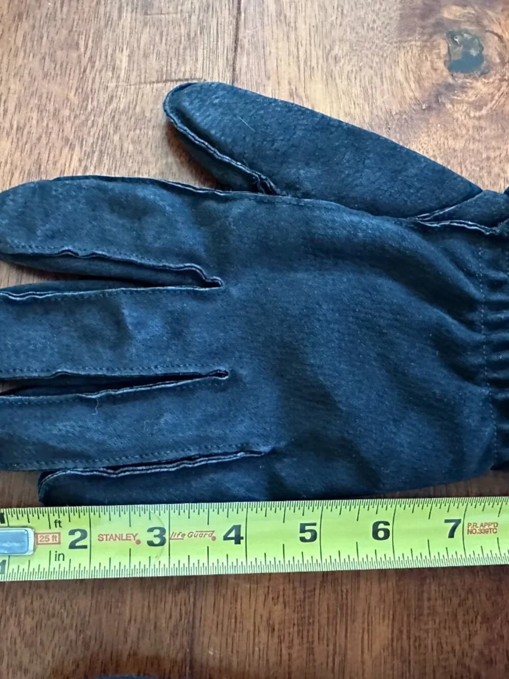 Nubuck Leather Thinsulate Gloves Black Women's Large Warm